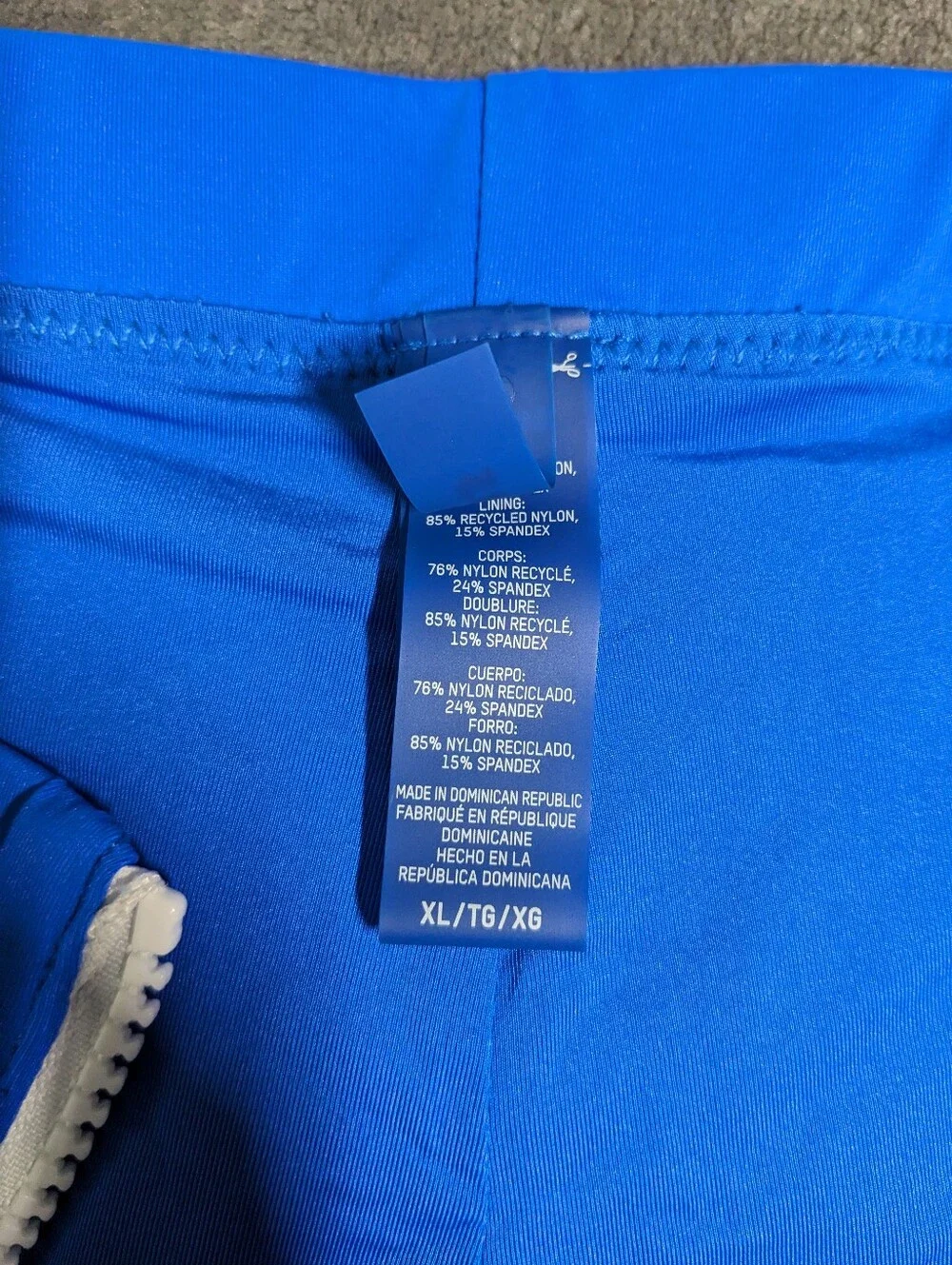 Skims Sporty Zipper Swim Shorts In Cobalt Blue - Size XL